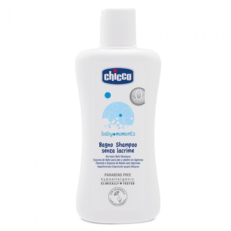 Sữa tắm gội Chicco chính hãng Chiết xuất Yến mạch/ Hoa Cúc/ Hương Phấn cho bé 0M+ 200ml 500ml
