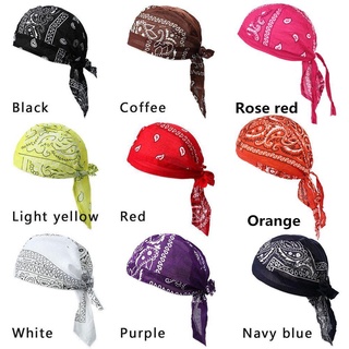 METALWRK Mũ Cướp Biển Nam Nữ Cotton Nhanh Khô Co Giãn Khăn Trùm Đầu Bandana