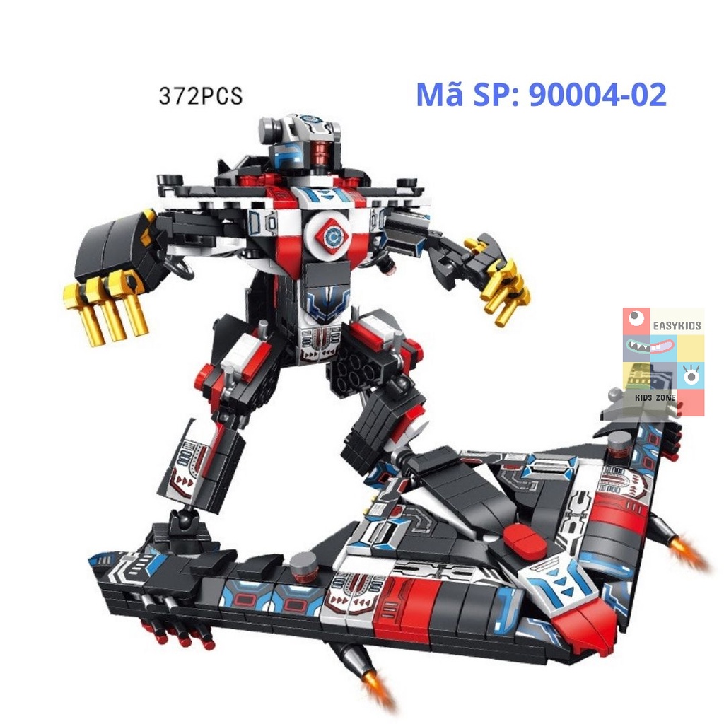 Đồ chơi xếp hình lắp ghép mô hình chiến xa, ô tô, máy bay, người máy robot cỡ lớn