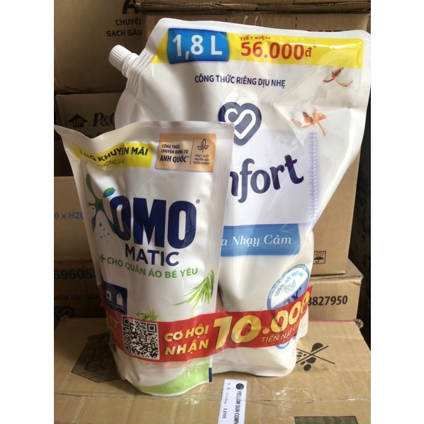 Nước Xả Vải Comfort  1.8l tặng
