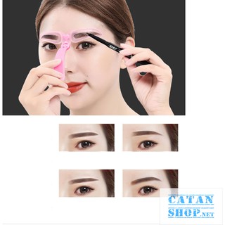 Khung kẻ chân mày cầm tay, Dụng cụ trang điểm bộ 4 hoặc 8 kiểu dáng siêu xinh, Khuôn kẻ định hình lông mày-CMCamTay