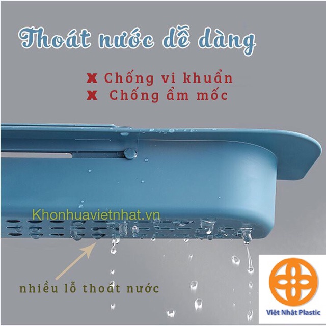 Giá để giẻ rửa bát nhựa Việt Nhật, khay gác bồn để đồ rửa chén hàng cao cấp bền đẹp (MS 5612)bé