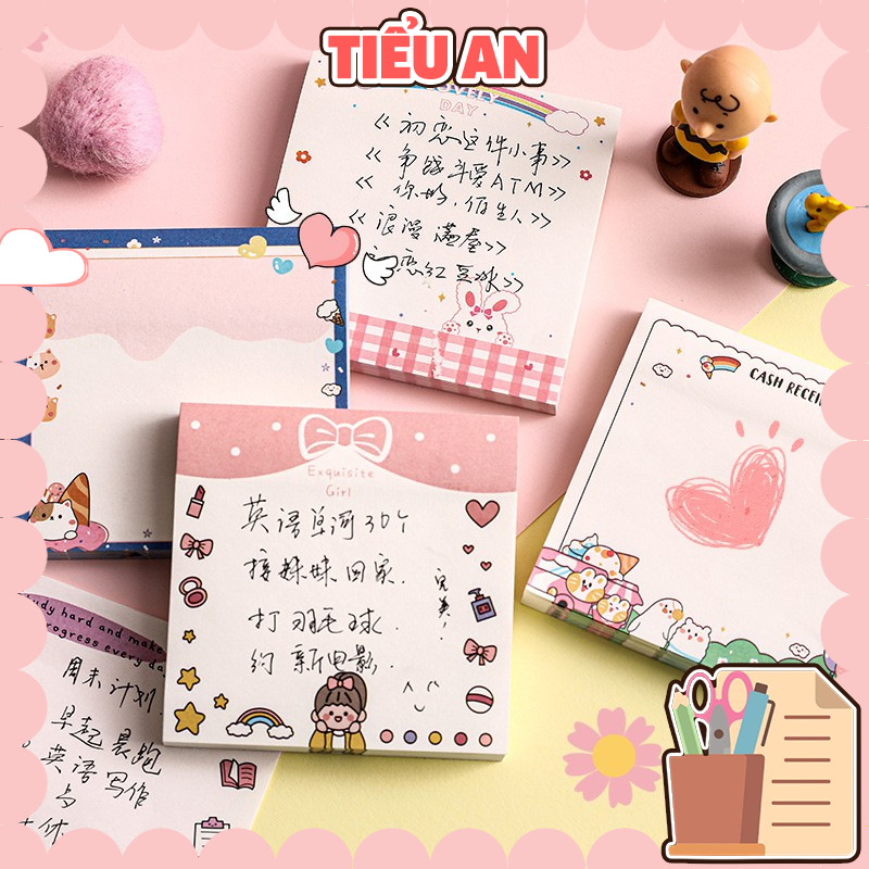 Bộ Giấy Note Nhiều Kiểu Dán Xinh Xắn (50 - 100 Trang) - Giấy ghi chú ...
