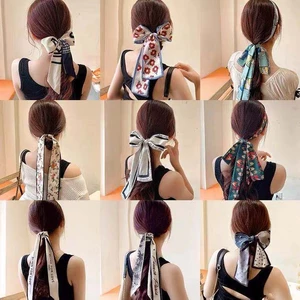 Dây Cột Tóc Vải Lụa Thắt Nơ Xinh Xắn Cho Nữ