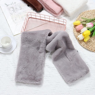 Khăn quàng cổ lông thỏ giả sang trọng màu trơn dành cho nữ