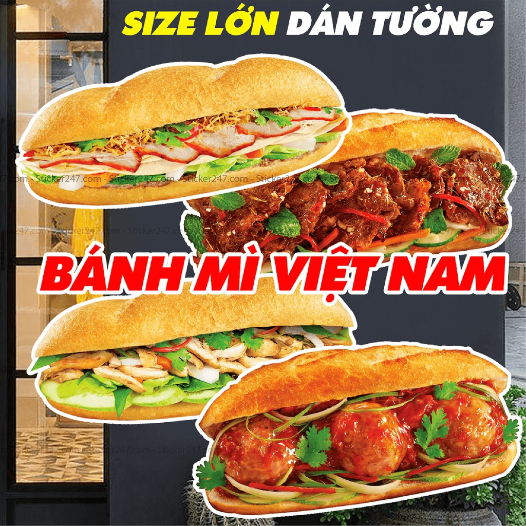 Sticker Bánh mì Việt Nam size lớn ???????????????????????????????????? chống nước ...