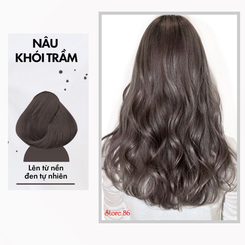 Thuốc nhuộm tóc màu NÂU TRẦM 100ml màu nhuộm lên chuẩn tone