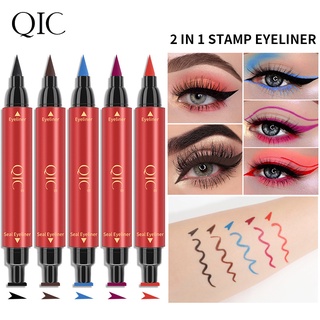 Bút Kẻ Mắt QIC Hai Đầu Chống Thấm Nước Và Mồ Hôi Không Phai Màu Lâu Trôi Chống Nhòe Với 5 Màu Lựa Chọn