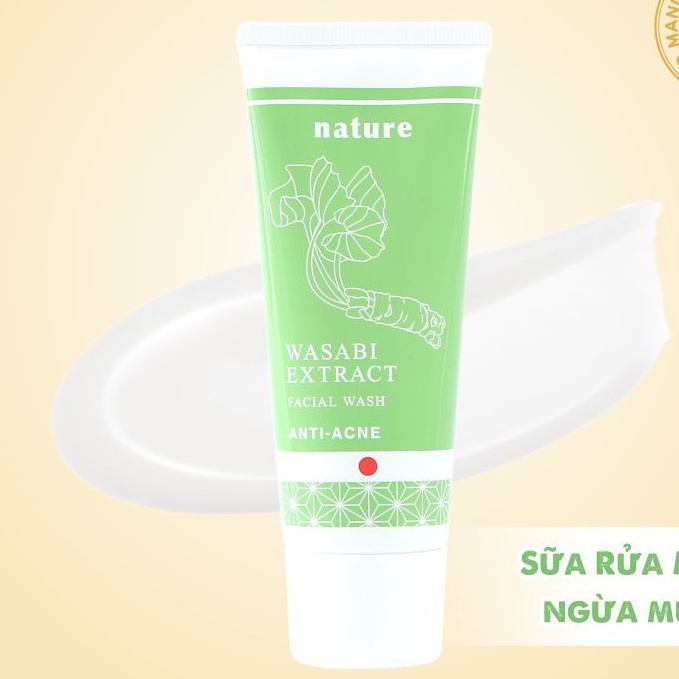 Ảnh Sữa Rửa Mặt Naris Nature cho da mụn Chiết Xuất Mù Tạt Wasabi 100g 2