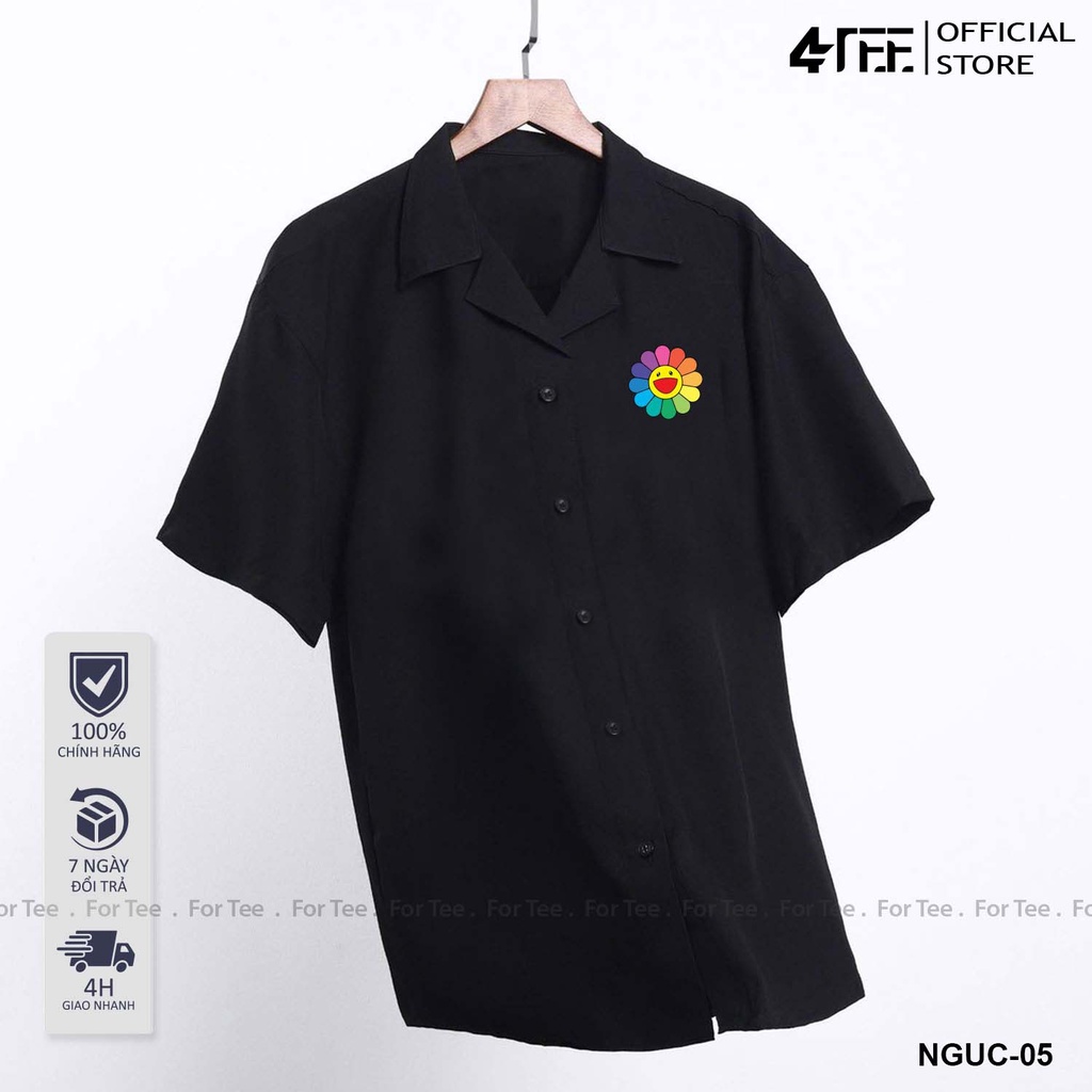 Áo sơ mi Basic Unisex form rộng , cổ vest - NGUC 05