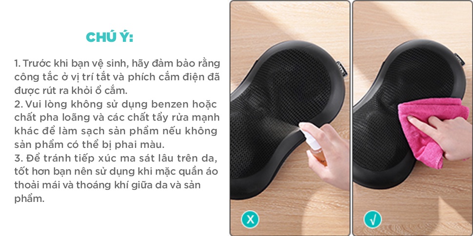 Mô tả Gối Massage Nhiệt Hồng Ngoại KINGTECH KP-315 - 4 Bóng Xoay - Chuyên Sâu Cổ Vai Gáy, Thắt Lưng - Chính Hãng - 8
