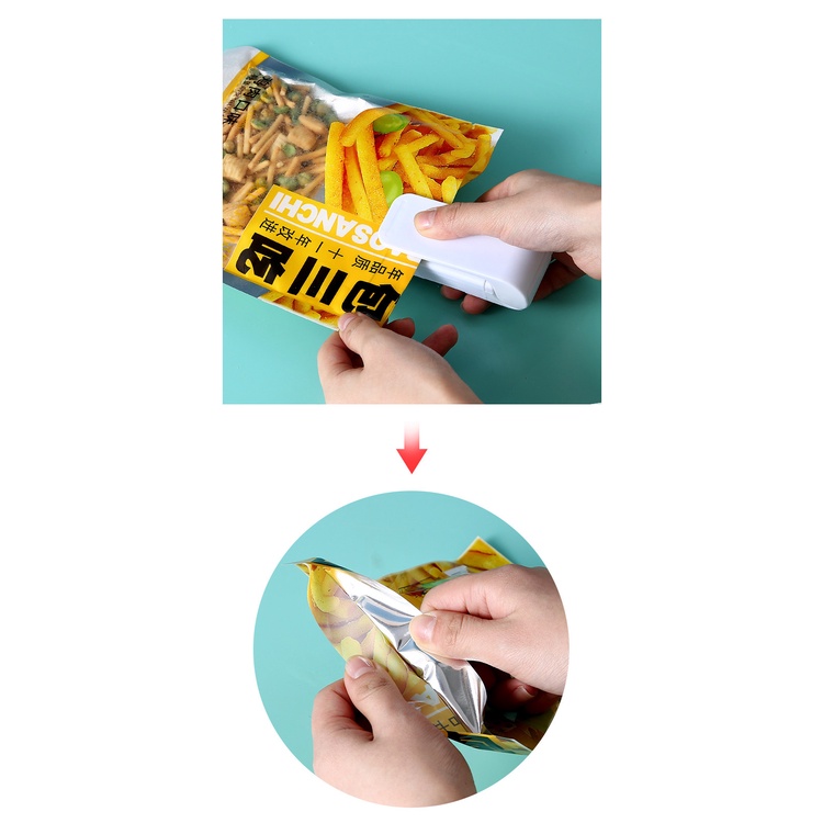 Máy dán/hàn miệng túi thực phẩm mini cầm tay chống ẩm, bảo quản tươi, hút chân không cho nhà bếp