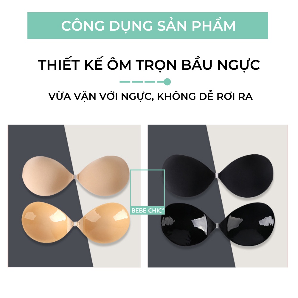 Áo Dán Ngực BEBECHIC Cao Cấp Cài Trước, Tạo Khe Nâng Ngực, Siêu Dính