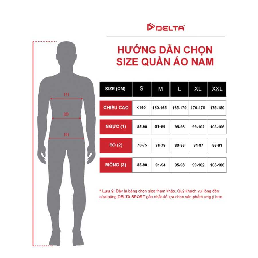 Ảnh DELTA Áo Thun Thể Thao Nam Chất Cotton Mềm Mịn Thoải Mái Co Giãn Thấm Hút Mồ Hôi Chuẩn Form RTS016M 3