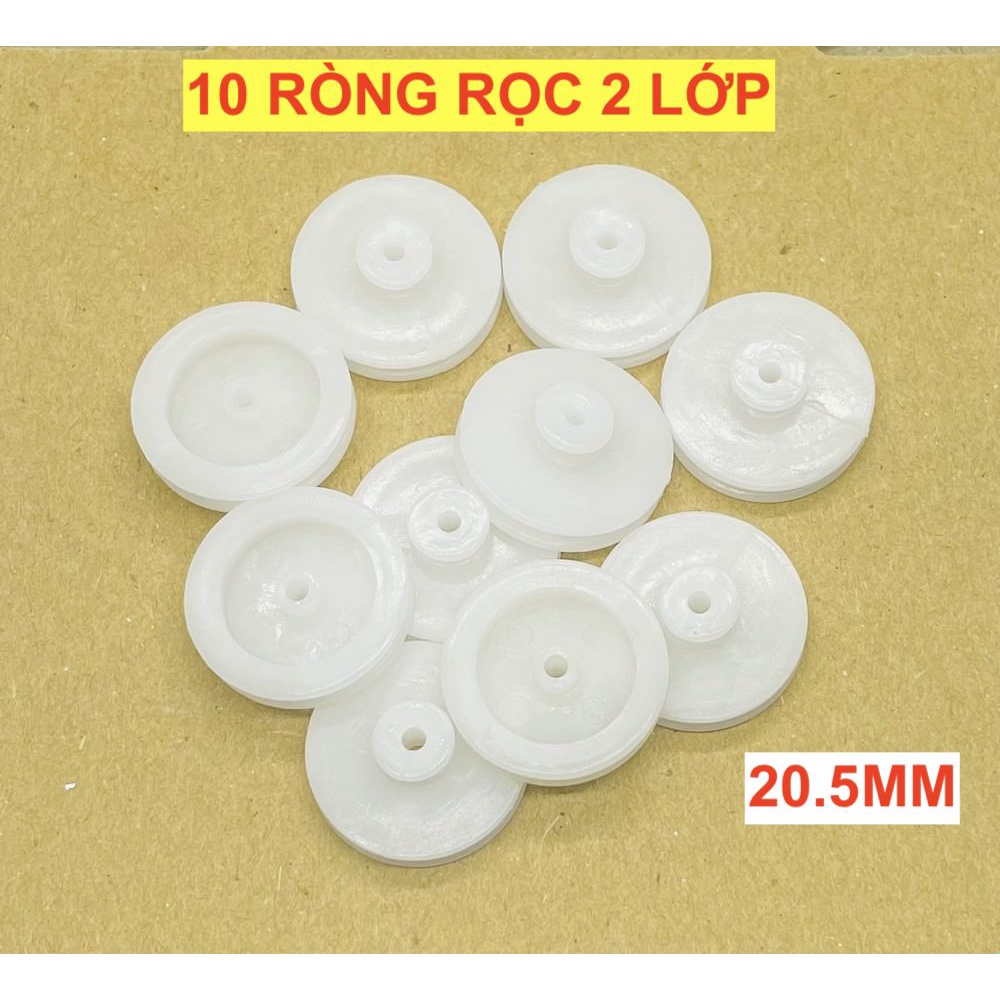 10 cái ròng rọc 2 lớp 20.5mm 7.3mm trục 2.05mm chạy trên trục 2mm ...