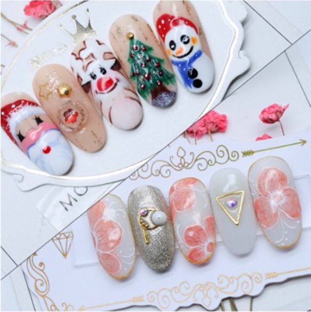 Set 12 màu gel đắp hoa nổi 4D Không dunhf lưu huỳnh