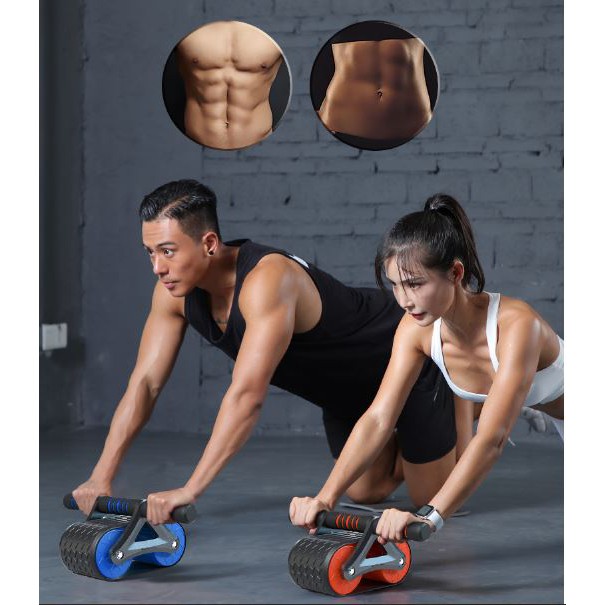 Ảnh Con Lăn Tập Cơ Bụng Sử Dụng Công Nghệ Mới Có Phanh Lò Xo Trợ Lực Đại Nam Sport + Kèm Thảm Lót Gối 4