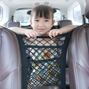 Túi Lưới Đựng Đồ Co Giãn Màu Đen Thông Dụng Sắp Xếp Gọn Gàng Cho Xe Hơi