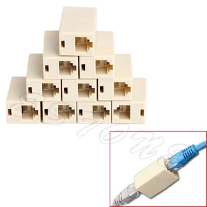 BTM 10 Chiếc RJ45 CAT5 Khớp Nối Cắm Cáp LAN Mở Rộng Kết Nối Adapter Mới