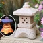 VVDZA Đèn lồng Trang trí phong cảnh Đồ trang trí Zen Đồ trang trí Phụ kiện sân vườn Đèn