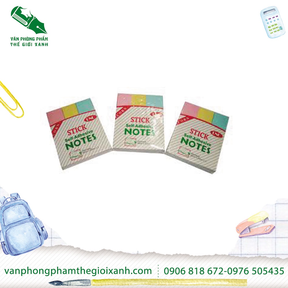 GIẤY NOTES 3 MÀU THƯỜNG | Shopee Việt Nam
