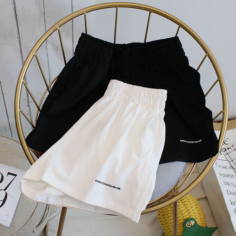 Quần Short Ống Rộng In Chữ Phong Cách Hàn Quốc Mới Cho Nữ