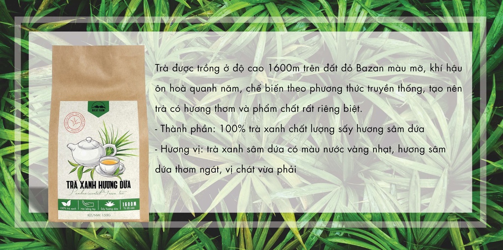 Mô tả Trà Xanh Hương Dứa Dalat Farm - Túi 150Gr - 3