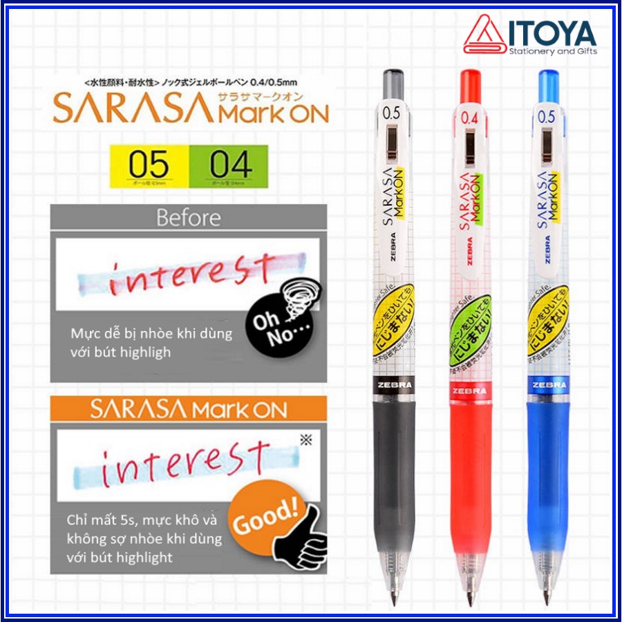 Zebra Sarasa JJ15 0.5mm Gel Ink Pen - Blue