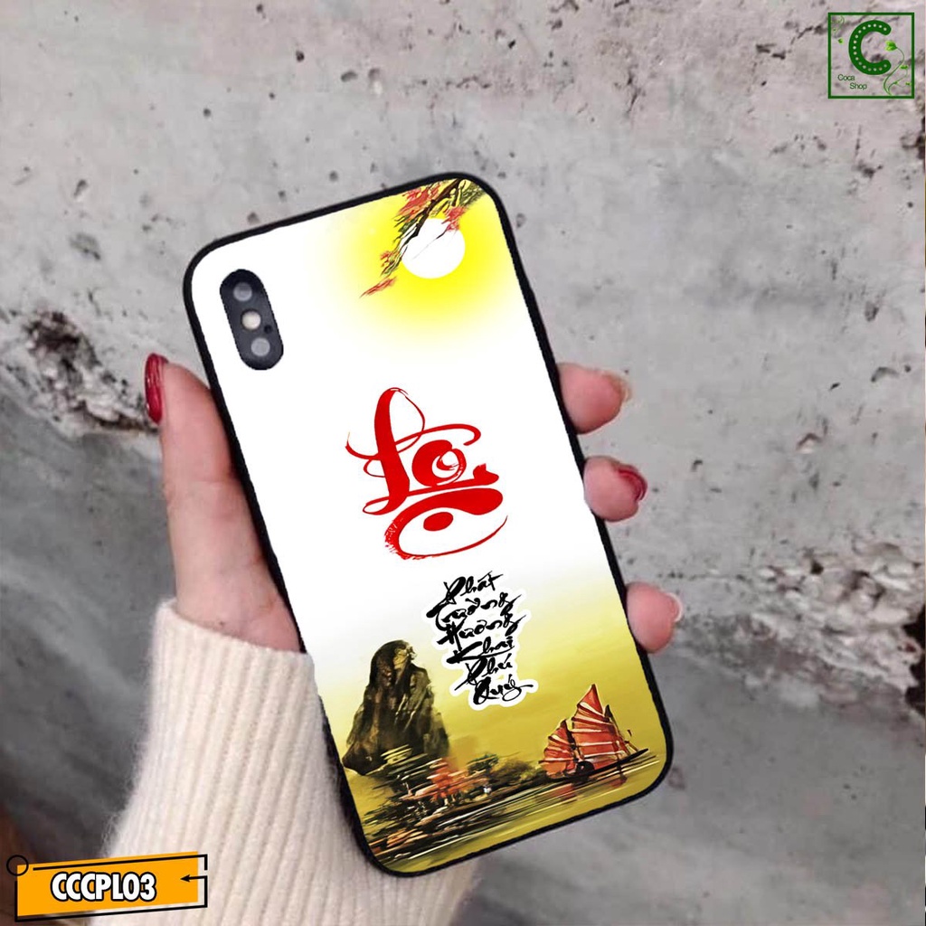 Ốp lưng iphone mặt kính in hình siêu đẹp - Chữ Lộc phát tài - 6/6plus/6s/6splus/7/7plus/8/8plus/x/.....