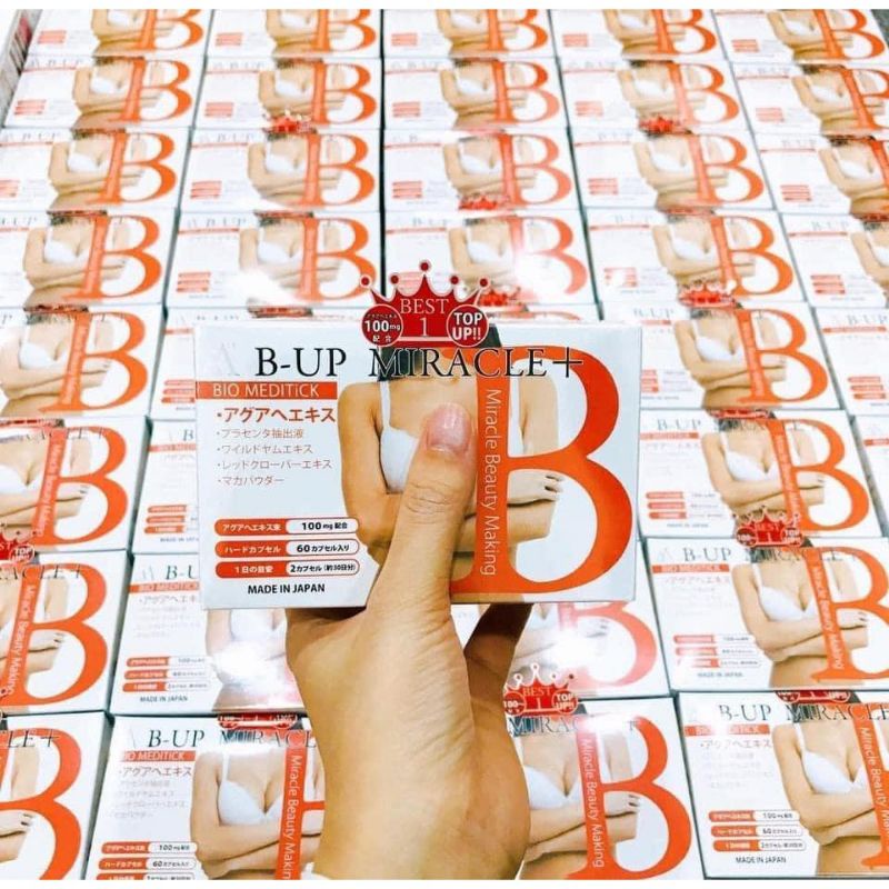 Viên Uống Nở Ngực, Mông, Tăng Vòng 1, Vòng 3 B-Up Miracle+ 60 Viên Nhật Bản