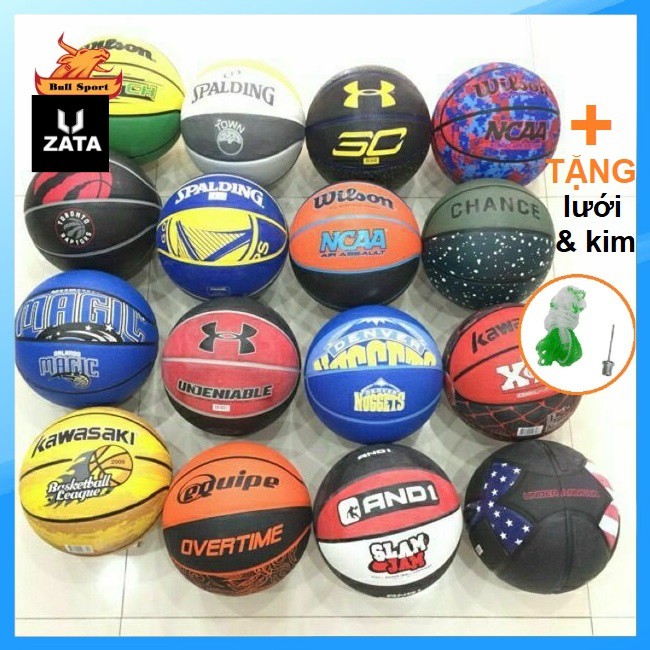 Bóng Rổ Số 7 Cao Su PU Tiêu Chuẩn, tặng lưới và kim bơm bóng | Shopee ...
