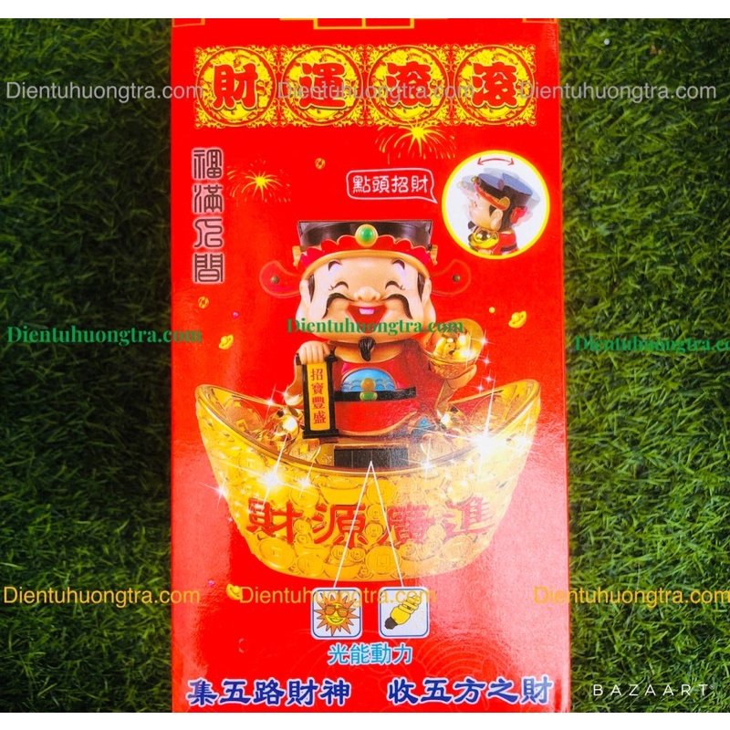 [Cao 17cm] Thần Tài ngồi thỏi vàng gật đầu rứơc may mắn, chào khách vào nhà( size trung)