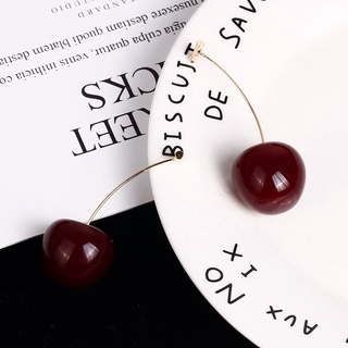 Bông Tai Nhựa Resin Dáng Dài Hình Quả Cherry Đơn Giản Dễ Thương Phong Cách Hàn Quốc Thời Trang Mùa Hè Mới Cho Nữ