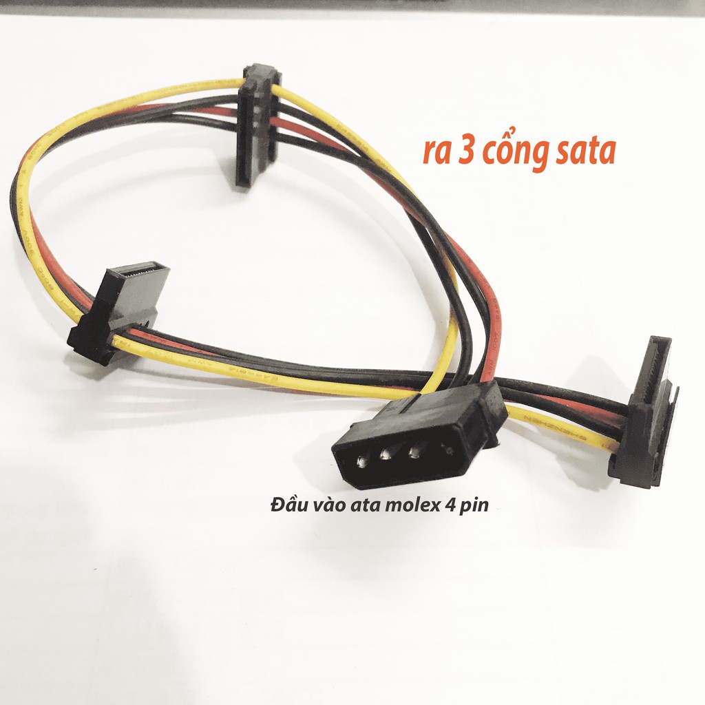 Cáp chia 3 cổng Sata từ chân Ata Molex loại tốt - TQCAP002 | Shopee ...