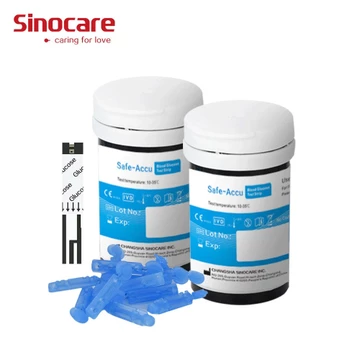 Combo 5 hộp que thử Sinocare+5 hộp kim chích máu cho máy Sinocare Safe ACCU