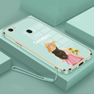 ốp lưng OPPO F7 F5 Ốp Điện Thoại TPU Silicon Viền Mạ Màu Hình Cô Gái Xinh Đẹp Cho OPPO F7 F5