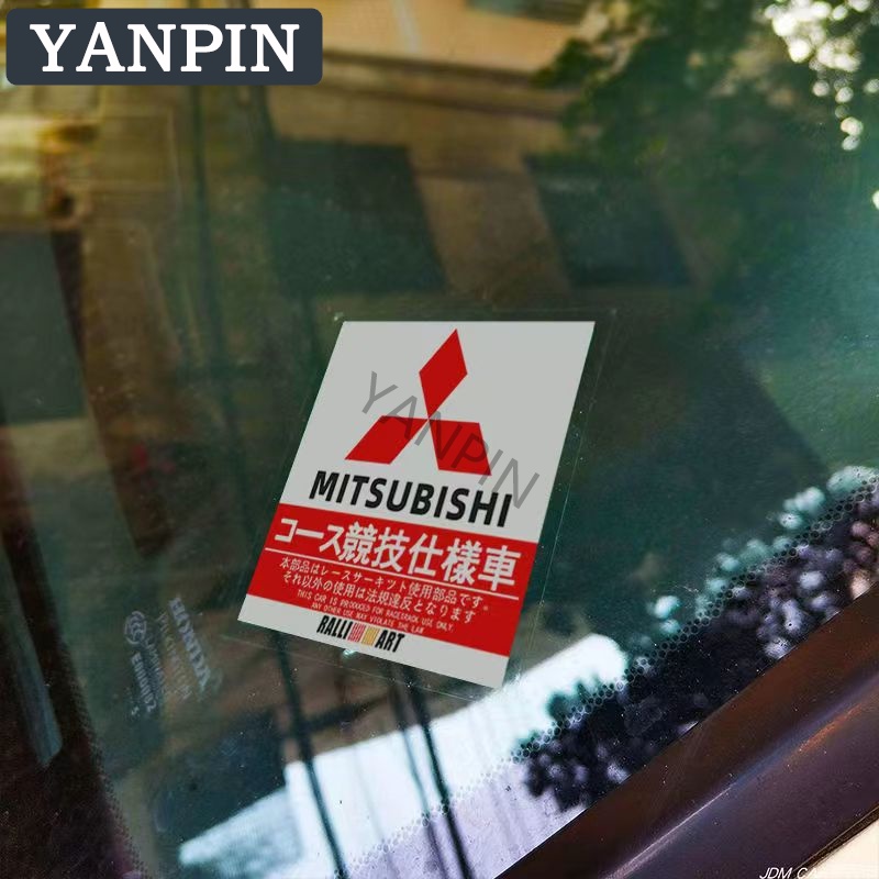 Mitsubishi Sticker Tĩnh Điện Dán Trang Trí Kính Chắn Gió Xe Hơi Outlander Adventure Jolie Triton Grandis KUDA Mirage Eterna Maven Xpander L200 Pajero Colt GR Evolution Lancer Attrage Canter