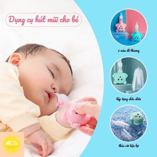 Máy hút mũi cho bé Ehome đầu silicone - dụng cụ làm sạch mũi cho trẻ sơ sinh, an toàn, hình gấu xinh