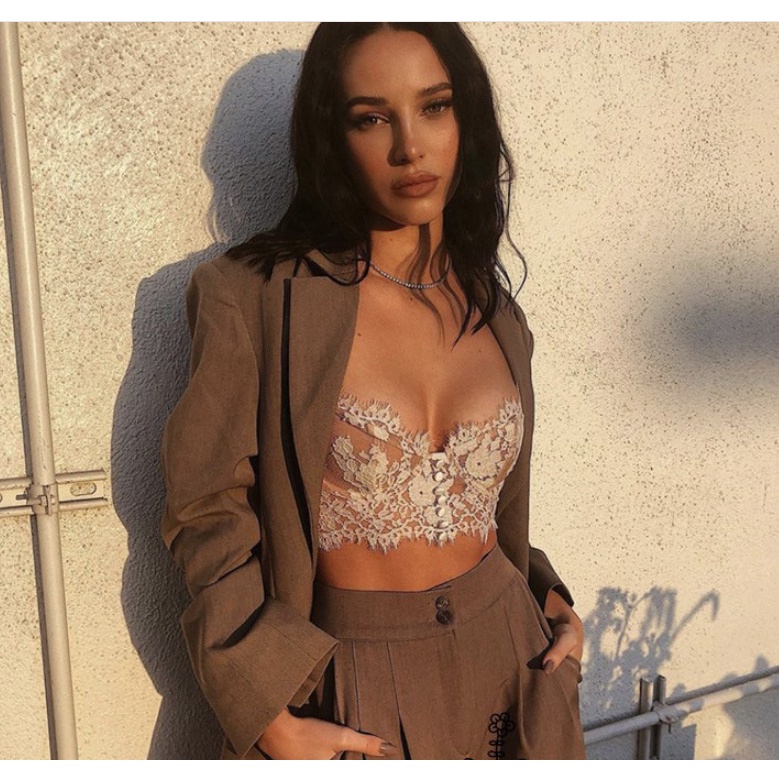 Áo Bra Ren Nữ Sexy Có Gọng Mút Mỏng, Bralette, Áo 2 Dây Nữ Bản To AB06 [95's House]