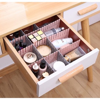 Vách chia ngăn kéo tủ thông minh bằng nhựa, thanh chia ngăn tủ, bộ 4 thanh 88303