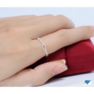 Nhẫn nữ Bạc LoPa Sk34,Nhẫn vô cực nửa nhẹ nhàng tinh tế,Bạc LoPa