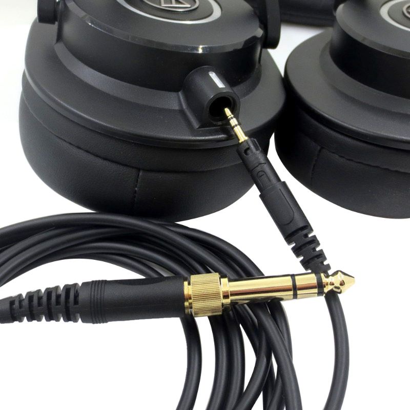 Replacement Cable For  ATH-M50X M40X M60X M70X Headphones 6.35mm