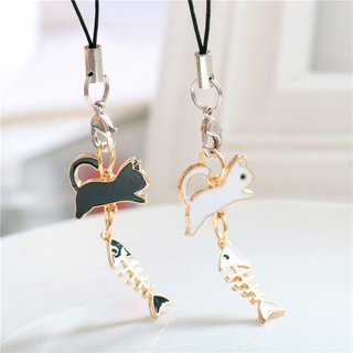 Hàng Mới Về Mới Dây Đeo Điện Thoại Mặt Hình Xương Cá Bằng Kẽm Dễ Thương Cho Cặp Đôi