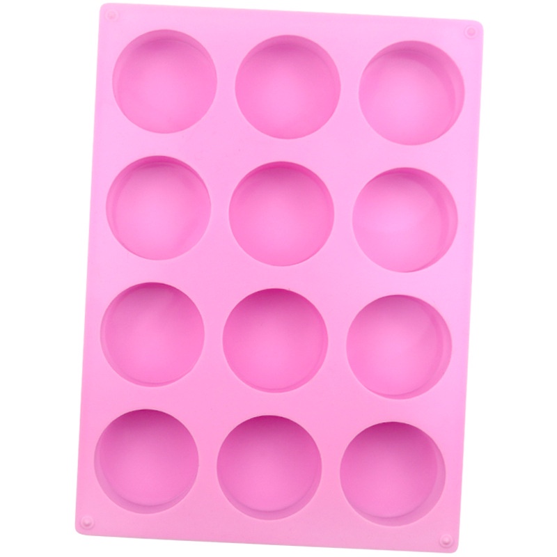 Khuôn silicone 12 Ngăn Làm Bánh Hình Trụ DIY