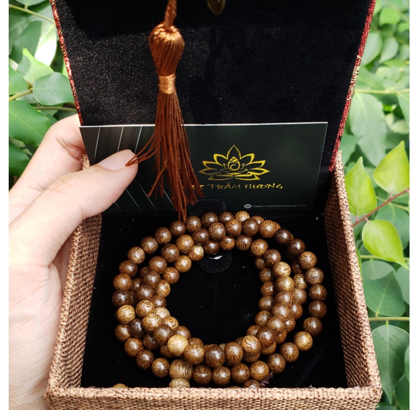 Ảnh Vòng Tay Trầm Hương Chuỗi Tràng Hạt 108 7mm Trầm Tốc - MTH JEWELRY 3
