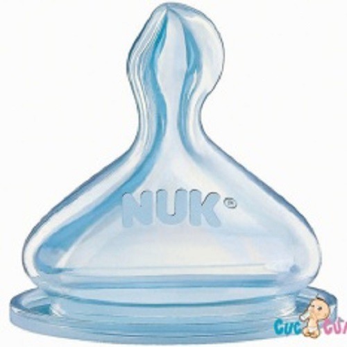Ảnh Ty bình sữa Nuk cổ rộng Silicone số 1M vỉ 2 cái V089 2