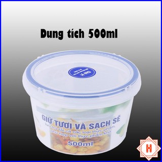 Hộp nhựa tròn Song Long Plastic 500ml lưu trữ thực phẩm trữ đông { H }