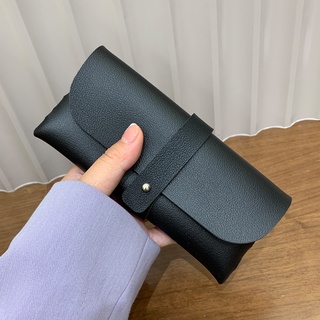 Hộp đựng kính cận thị Retro Văn học Đơn giản Túi đeo kính Da mềm ins cô gái Túi đựng kính râm di động Túi đựng chống áp lực