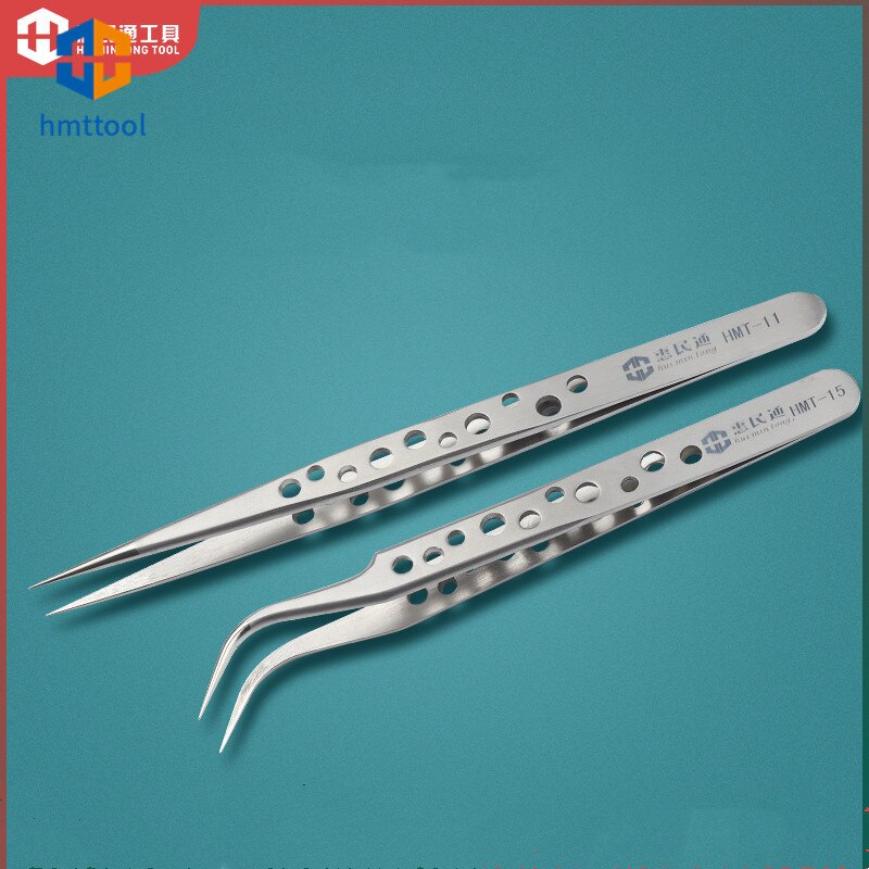 Bộ Nhíp Inox Chính Xác Chống Tĩnh Điện Cong Đầu Thẳng Kẹp Cho Điện Thoại Di Động Dụng Cụ Sửa Chữa Tay