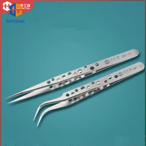 Bộ Nhíp Inox Chính Xác Chống Tĩnh Điện Cong Đầu Thẳng Kẹp Cho Điện Thoại Di Động Dụng Cụ Sửa Chữa Tay